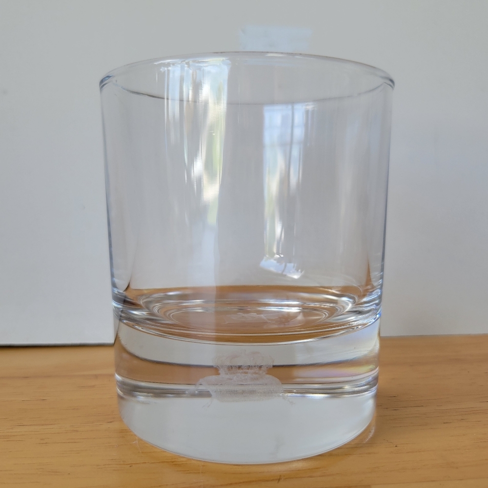 Crown Royal Whisky Glass 3D laser hologram of the iconic crown